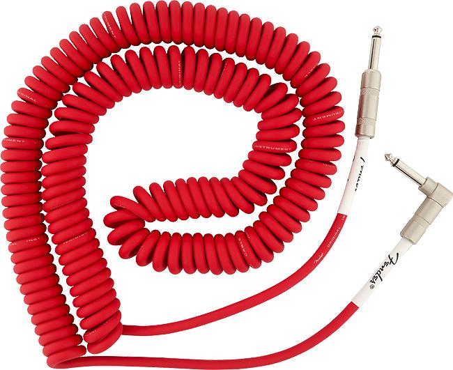 Fender Original Series Coil Cable Straight-Angle Fiesta Red