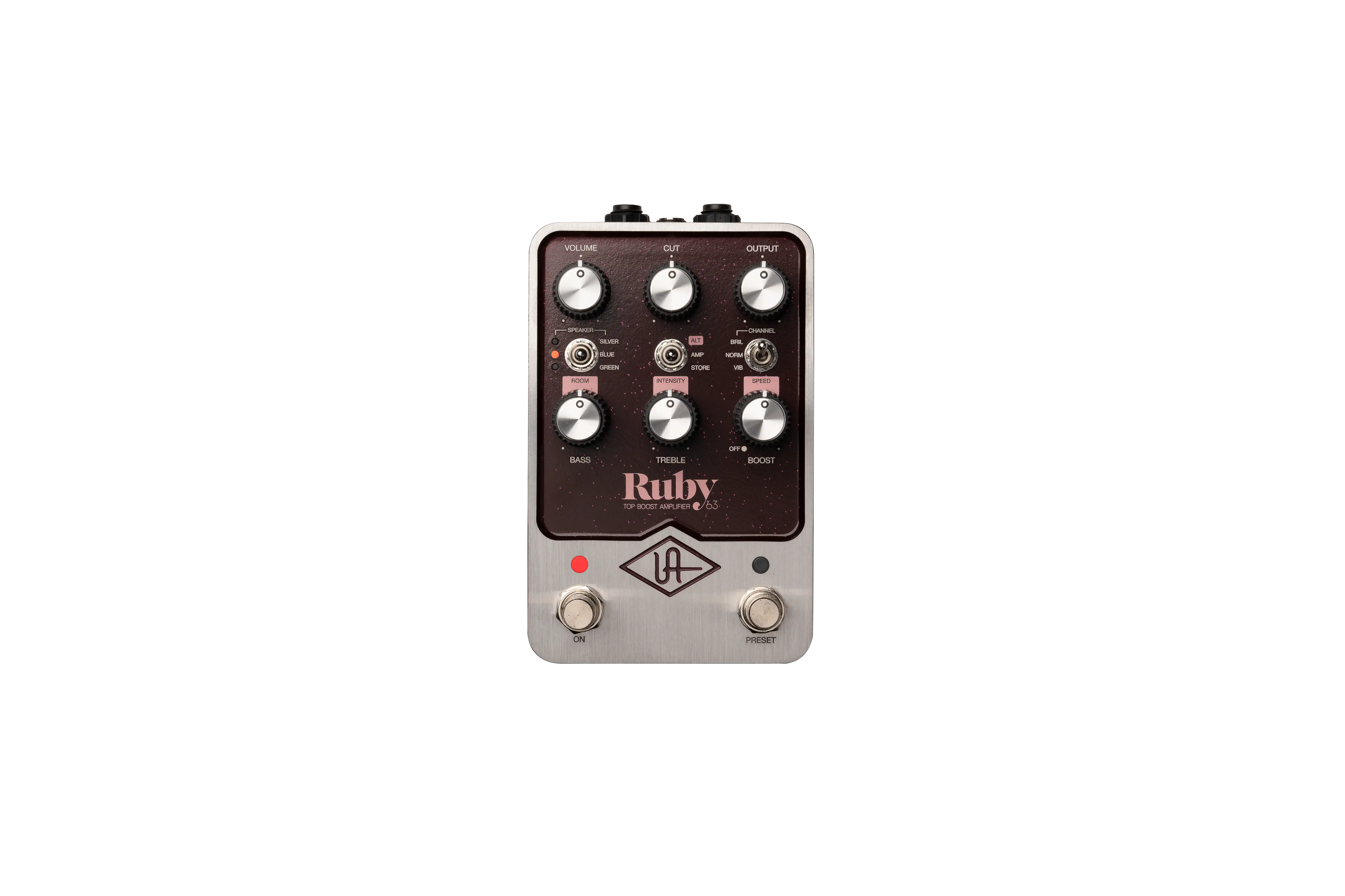 Amp in a Box Pedal: Universal Audio Pedal UAFX Ruby 63 Top Boost