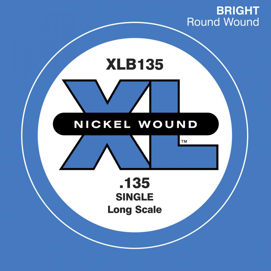 D´Addario XLB135T Single XL Nickel Wound 135 Long Scale