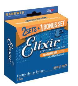 Elixir NanoWeb 16542 3 Pack Light 10-46