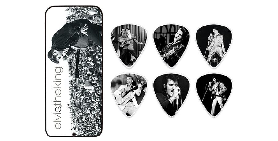 Dunlop Elvis Presley King Pick Tin 6 Picks assorted motives medium