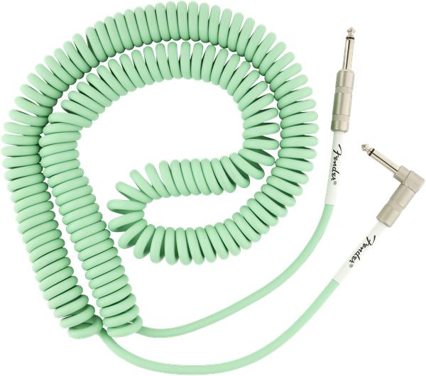 Fender Original Series Coil Cable Straight-Angle Surf Green