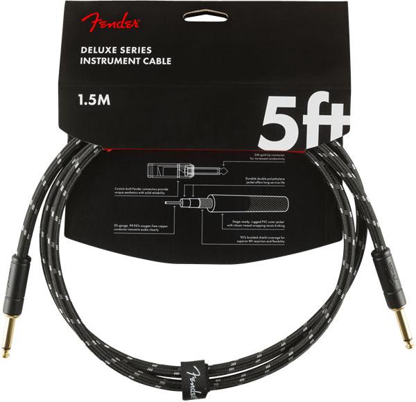 Fender Deluxe Series Instruments Cable Straight/Straight 1,5m Black Tweed