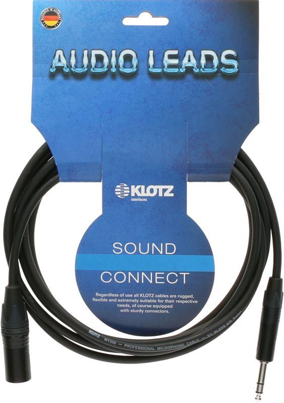 Klotz Cables 1x XLR male - 1x symmetrische Klinke 6,3mm 10m